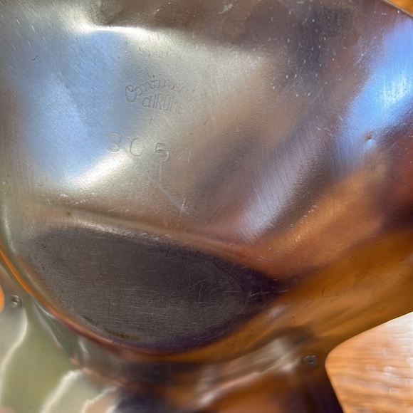 Continental Chrome 3054 MCM style nut/mint dish.  Sone smudges/scratches. - Picture 6 of 9